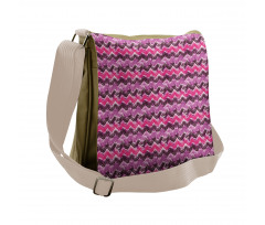 Chevron Splash Watercolor Messenger Bag