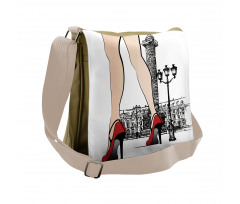 Woman Legs Paris Vendome Messenger Bag