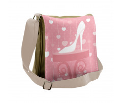 Classy Female Shoe Heart Messenger Bag