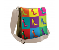 Colorful Shoes Pop Art Messenger Bag