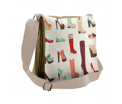 Flat and High Heel Shoes Messenger Bag