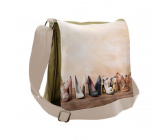 Classy Sleek Shoe Pairs Messenger Bag