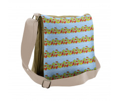 Venus Plants and Flies Line Messenger Bag