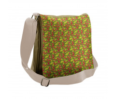 Endemic Flower Botany Art Messenger Bag