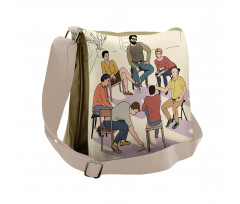 Group Therapy Illustration Messenger Bag