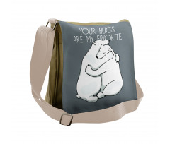 Your Hugs Lettering Valentines Messenger Bag