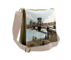 Vintage Sketch Budapest Messenger Bag