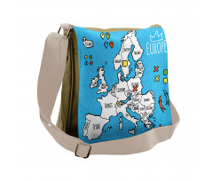 Accurate Map of the Europe Messenger Bag