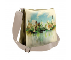 Watercolor Old Budapest Messenger Bag