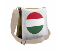 Hungarian Flag Round Symbol Messenger Bag