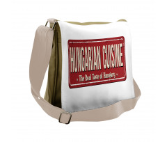 Hungarian Cuisine Vintage Messenger Bag