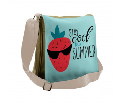 Funny Strawberry Summer Messenger Bag