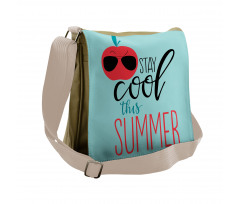 Apple with Sunglasses Messenger Bag