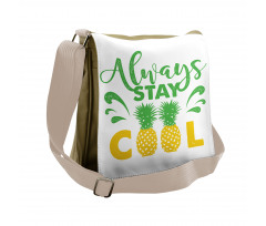 Summer Vibe Pineapple Messenger Bag