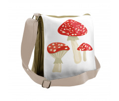 Simple Cartoon Toadstool Messenger Bag