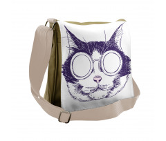 Funny Cool Pet Sunglasses Messenger Bag