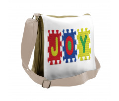 Joy Lettering Pieces Messenger Bag