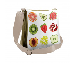 Kiwi Strawberry Apple Peach Messenger Bag