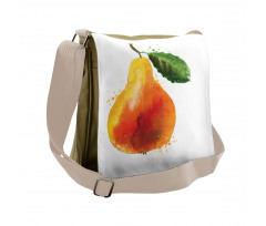 Watercolor Single Fruit Art Messenger Bag