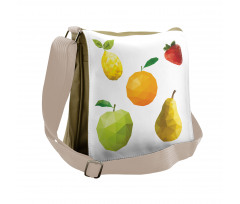 Geometric Poly Art Fresh Food Messenger Bag