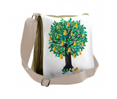 Flourishing Fruit Tree Eco Messenger Bag