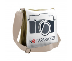 Camera with No Paparazzi Messenger Bag