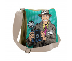 Press Reporter Pop Art Messenger Bag