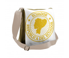 Retro Republica Del Ecuador Messenger Bag