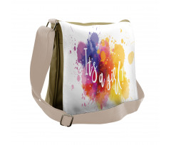 Paint Drops Baby Girl Messenger Bag