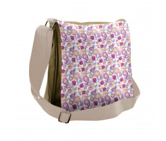 Watercolor Peonies Art Messenger Bag