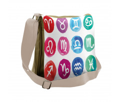 Watercolor Effect Rounds Messenger Bag