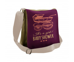 Retro Stroller Girl Messenger Bag