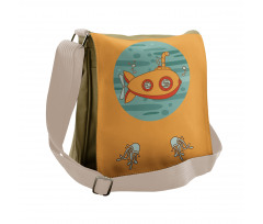 Born to Dive Jellyfish Messenger Bag