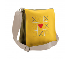 Tic Tac Toe Inspired Love Win Messenger Bag