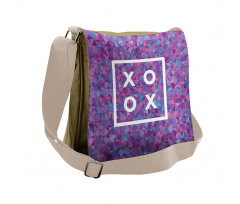 Polygonal Mosaic Romance Frame Messenger Bag