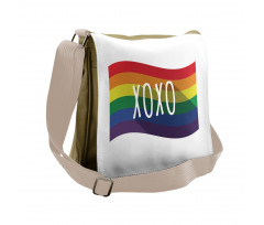 Waving Rainbow Flag Acronym Messenger Bag