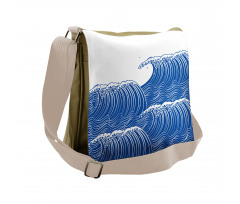 Wave Splashes Aquatic Messenger Bag