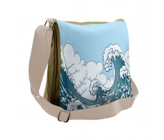 Tsunami Wave Scene Messenger Bag