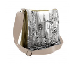 Street of New York Urban Sketch Messenger Bag