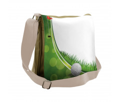 Tee Box with Flag Abstract Messenger Bag