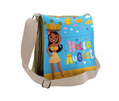 Hello August Text Sun Messenger Bag