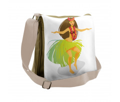 Woman on a Beach Aloha Messenger Bag