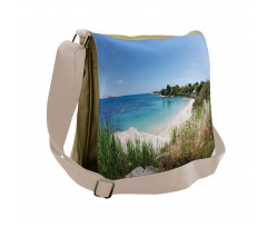 Panoramic Sandy Coastline Messenger Bag