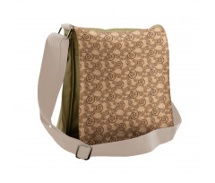 Marine Mollusk Grunge Pattern Messenger Bag