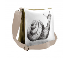 Hand Drawn Slug Sketch Design Messenger Bag