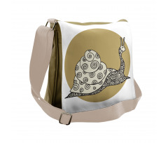 Slug with Antennas Pattern Messenger Bag