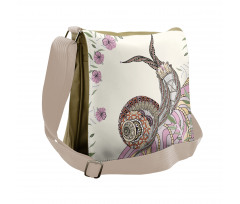 Ornamental Bohemian Organism Messenger Bag