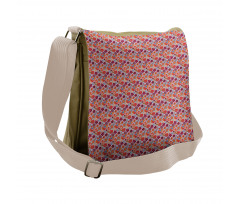 Chaotic Floral Spring Bird Messenger Bag