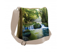 Foliage Misty Mountains Messenger Bag