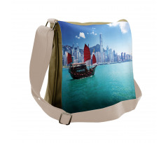 Hong Kong Harbour Boat Messenger Bag